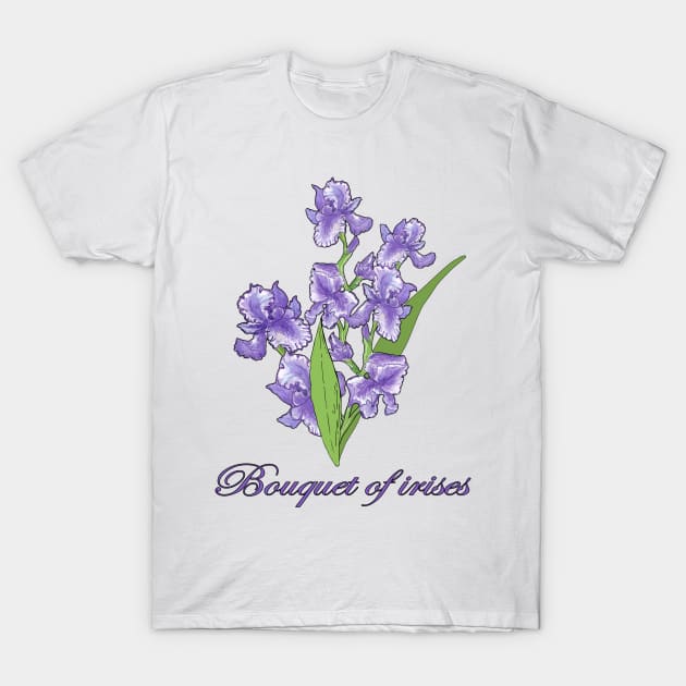 Irises-Spring flowers T-Shirt by KrasiStaleva